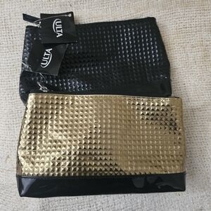 Ulta Black & Gold Cosmetic Bag.